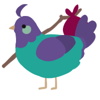 A turquoise and overcast chicken with a head pattern