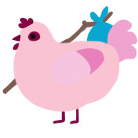 A rose and pink chicken