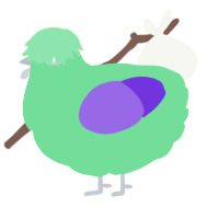 A spring and blurple chicken