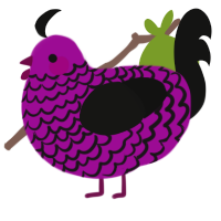 (unnamed), a plum and black chicken with a lace pattern