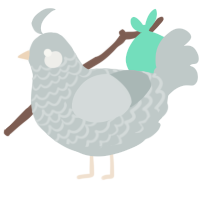 Ghost, a silver chicken with a lace pattern