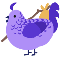 (unnamed), a lilac and indigo chicken with a half-lace pattern