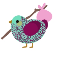 premonition, a mint and wine chicken with a double-lace pattern