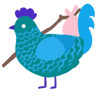 Vast Blue, a teal and sky chicken with a lace pattern