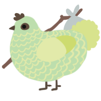 A gluppy and lemon chicken with a lace pattern