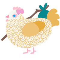 (unnamed), a white and honey chicken with a double-lace pattern