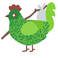 (unnamed), a viridian and grass chicken with a double-lace pattern