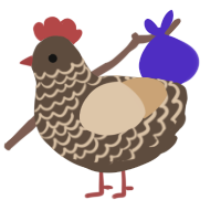 shortbread, a bark and beige chicken with a lace pattern
