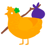 Clementine, a orange chicken with a half-lace pattern