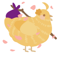 A honey chicken with a bar pattern