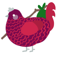 (unnamed), a wine and crimson chicken with a lace pattern