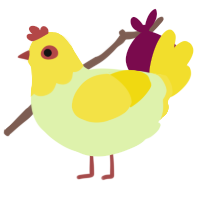 (unnamed), a apple and yellow chicken with a head pattern