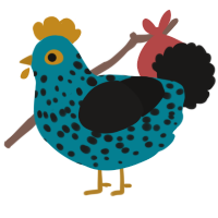 (unnamed), a sea and sable chicken with a speckle pattern
