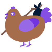 (unnamed), a brown and blurple chicken