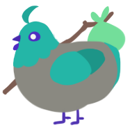 Blue Miku, a ash and turquoise chicken with a head pattern