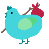Red, a aqua and spring chicken