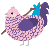 (unnamed), a rose and overcast chicken with a lace pattern