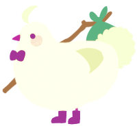 A mist and gluppy chicken with a bar pattern