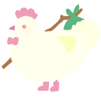 A mist and apple chicken with a lace pattern