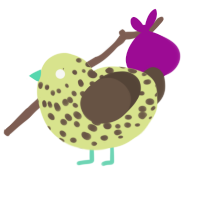 Mint-Chip Marbling, a lemon and bark chicken with a speckle pattern