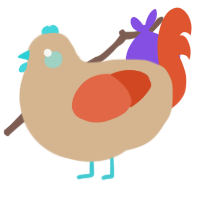 Beach Boy, a beige and vermilion chicken
