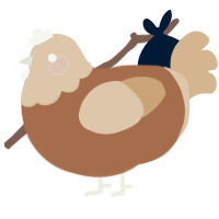 pretzel slider, a brown and beige chicken with a head pattern