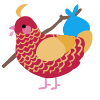 (unnamed), a crimson and honey chicken with a lace pattern