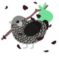 悪夢, a ash and sable chicken with a lace pattern