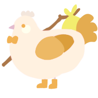 famine, a lavender and gold chicken