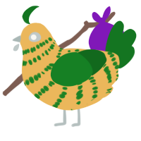 (unnamed), a honey and leaf chicken with a bar pattern
