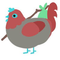 (unnamed), a ash and red chicken with a head pattern