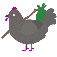 Gr gr plu, a grey chicken with a lace pattern