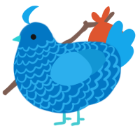 (unnamed), a sapphire and sky chicken with a lace pattern
