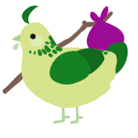 A lemon and leaf chicken with a neck-speckle pattern