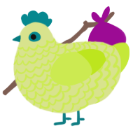 A lemon and lime chicken with a lace pattern