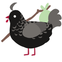 (unnamed), a sable and grey chicken with a half-lace pattern