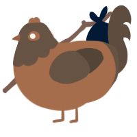 brownbrownbrownbr-, a brown and bark chicken with a head pattern