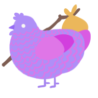 (unnamed), a lilac and orchid chicken with a lace pattern