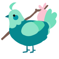 (unnamed), a teal and mint chicken with a head pattern