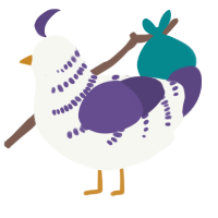 tiger, a white and overcast chicken with a half-bar pattern
