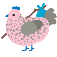 (unnamed), a rose and ash chicken with a speckle pattern