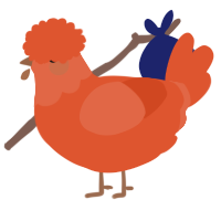 verm xxx, a vermilion chicken with a head pattern