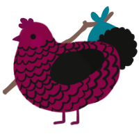 (unnamed), a maroon and black chicken with a lace pattern