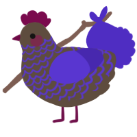 (unnamed), a bark and indigo chicken with a lace pattern