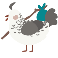 (unnamed), a white and grey chicken with a half-lace pattern