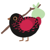 Shadow The Hedgehog, a sable and crimson chicken with a half-lace pattern