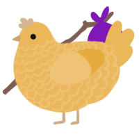 A honey chicken with a lace pattern