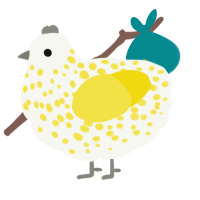 (unnamed), a white and yellow chicken with a speckle pattern