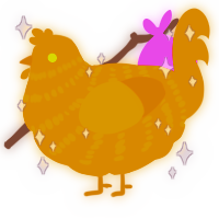 A ochre chicken with a bar pattern