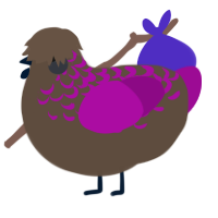 (unnamed), a bark and plum chicken with a half-lace pattern